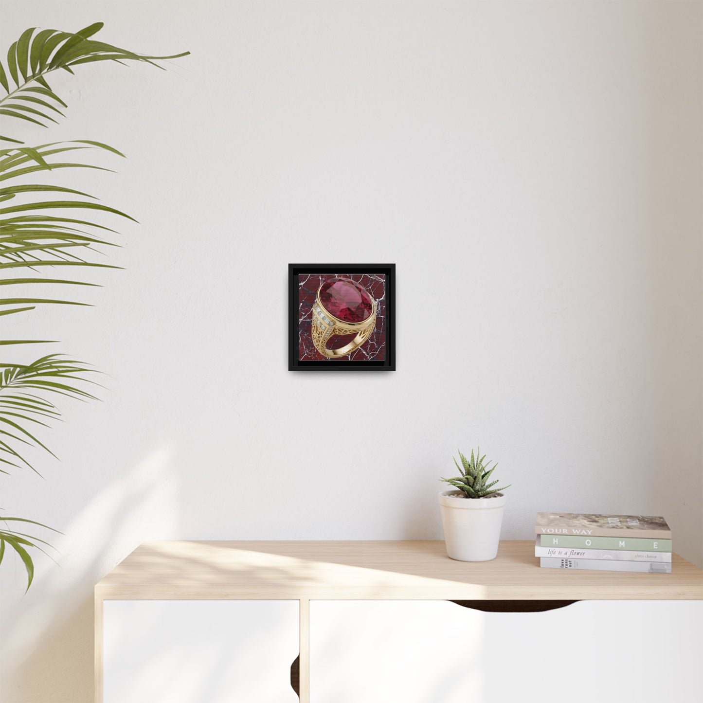 Burgundy Ruby Veinstone Canvas