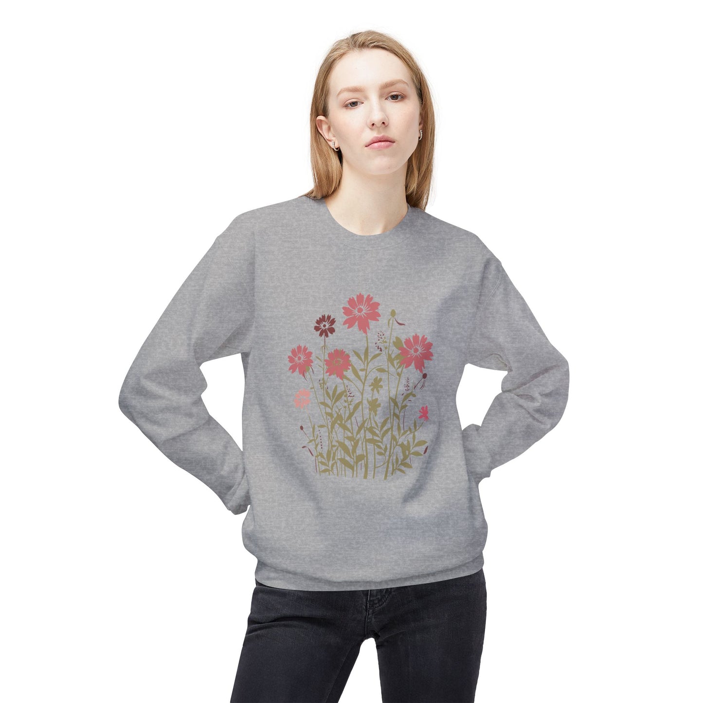 Wildflower Garden Graphic Crewneck Sweatshirt