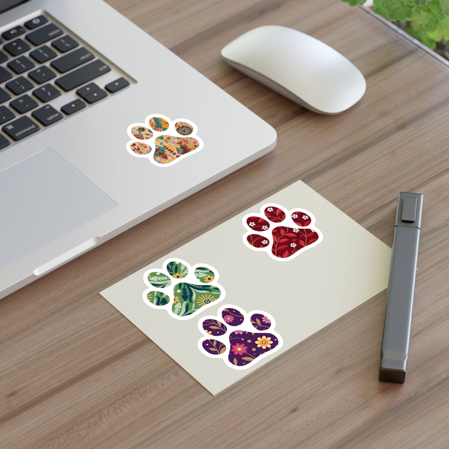 Botanical Paw Print Stickers