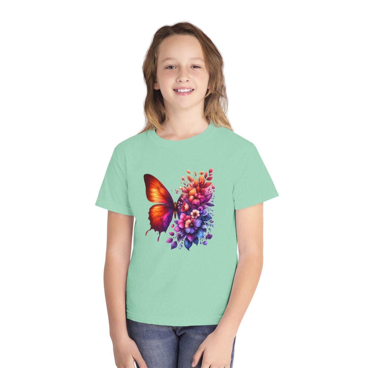 Butterfly Floral Youth T-Shirt