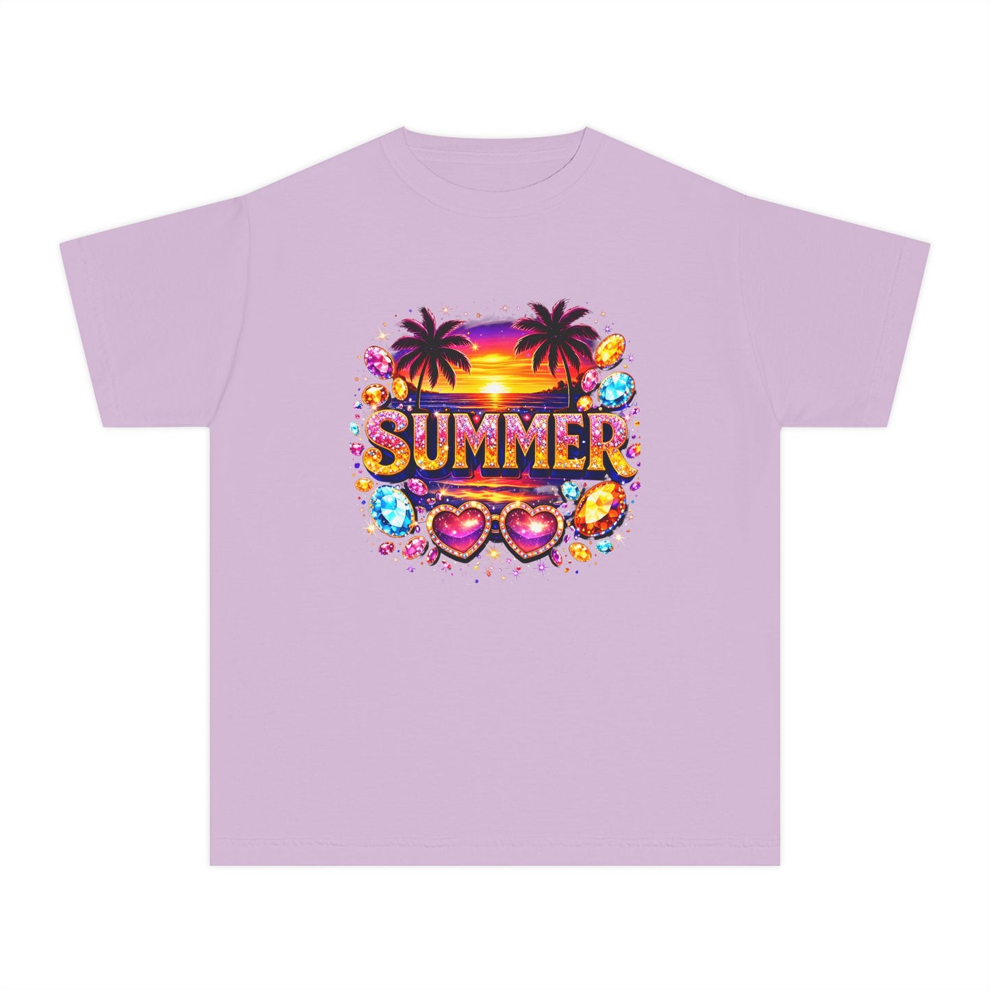 Youth Summer Retro Palm Beach Graphic Tee