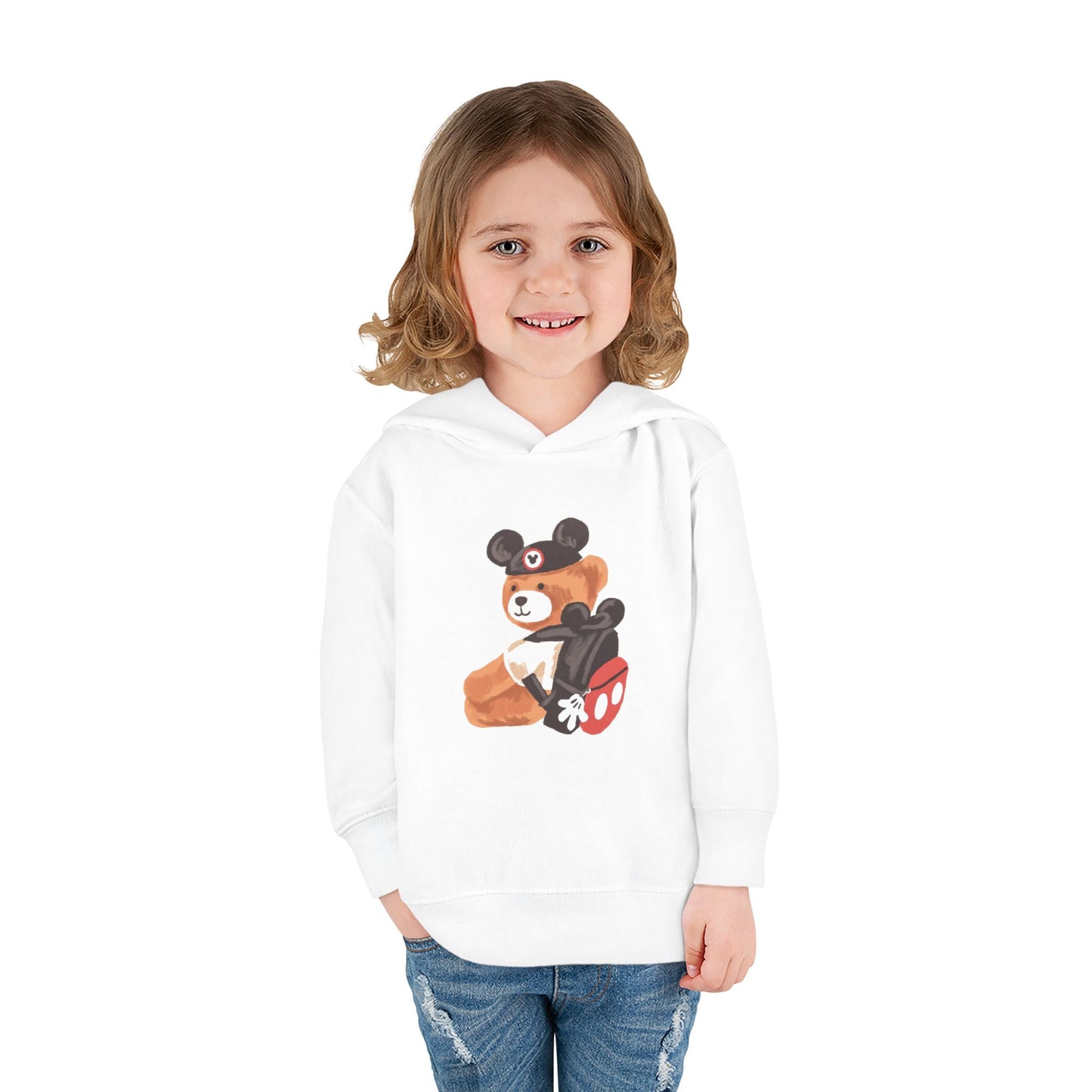Playful Teddy Bear Toddler Pullover Hoodie