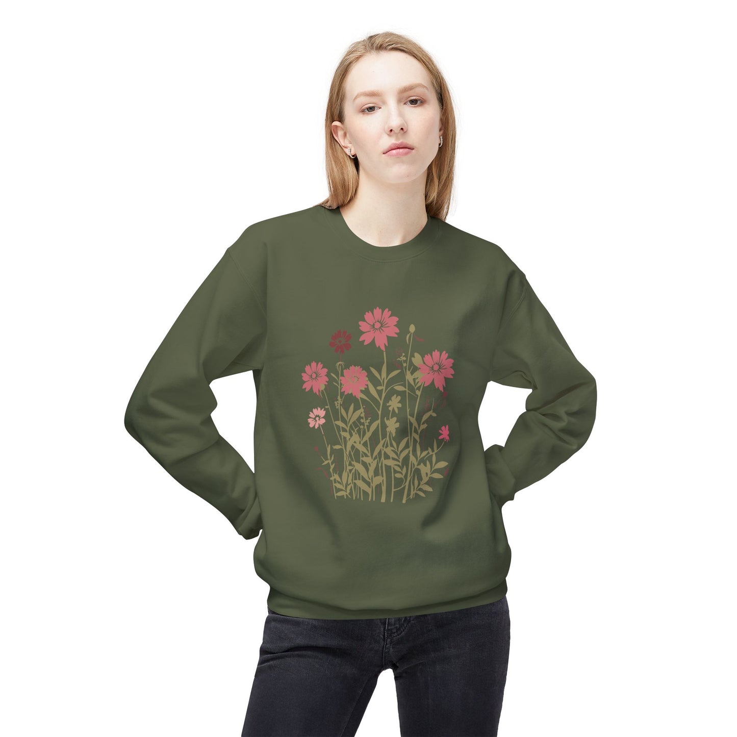 Wildflower Garden Graphic Crewneck Sweatshirt