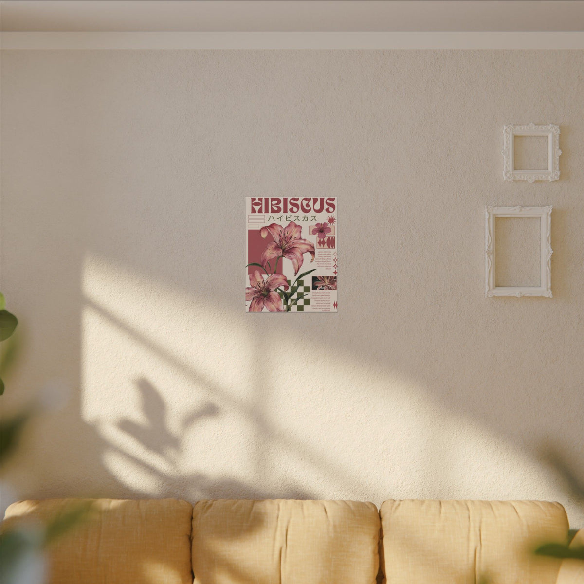 Hibiscus Botanical Matte Canvas Print