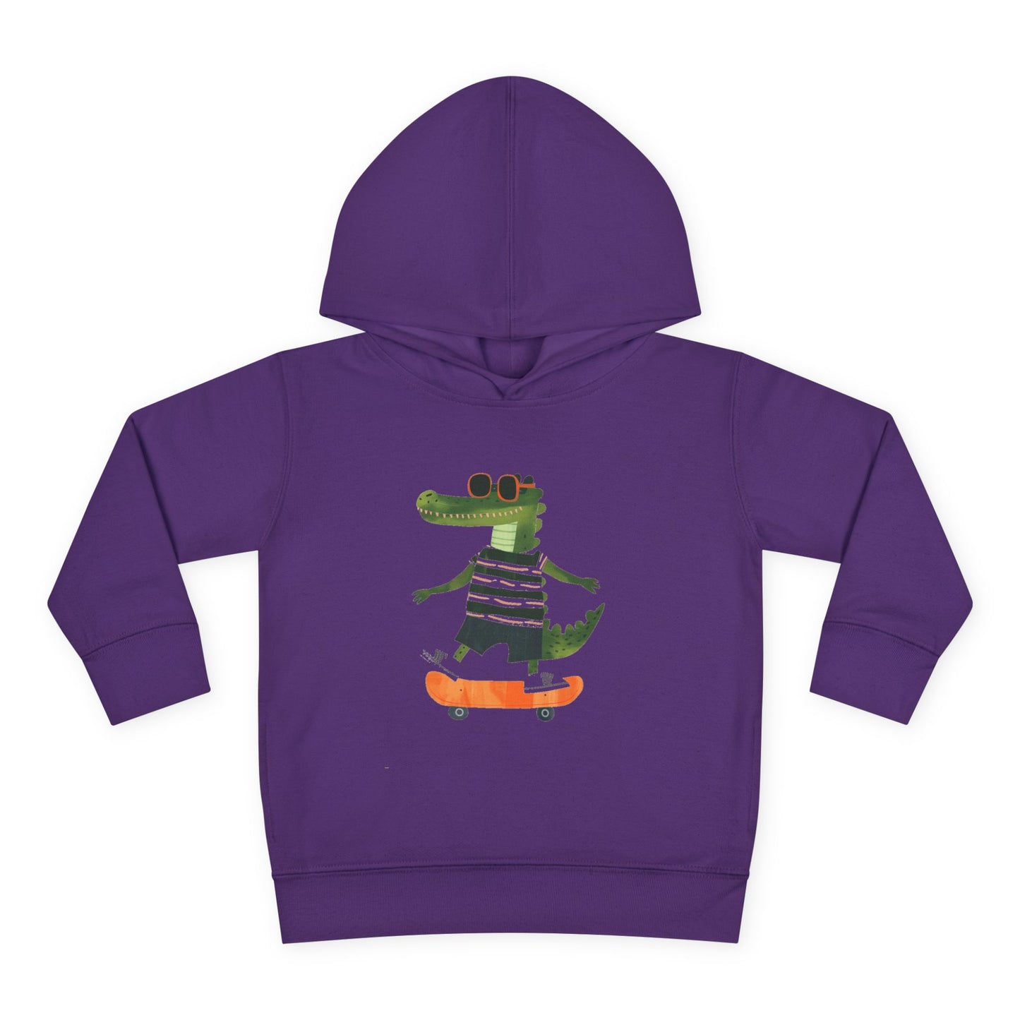 Skateboarding Crocodile Toddler Hoodie