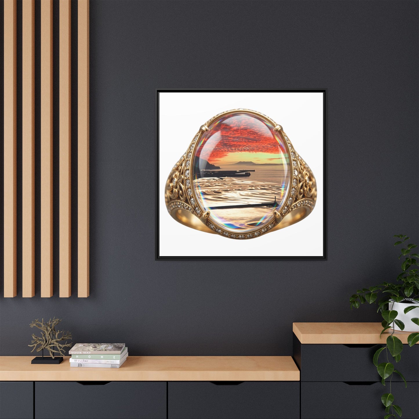 Radiant Coastal Sunset Signet Canvas