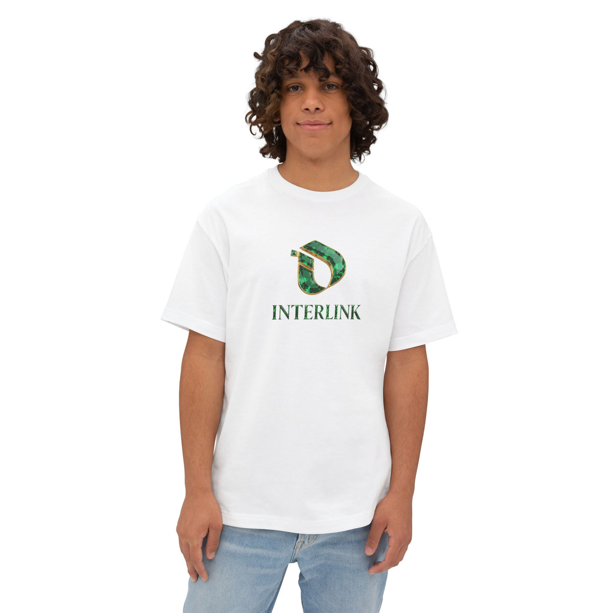 Emerald Facet Interlink Front Logo Boxy Tee