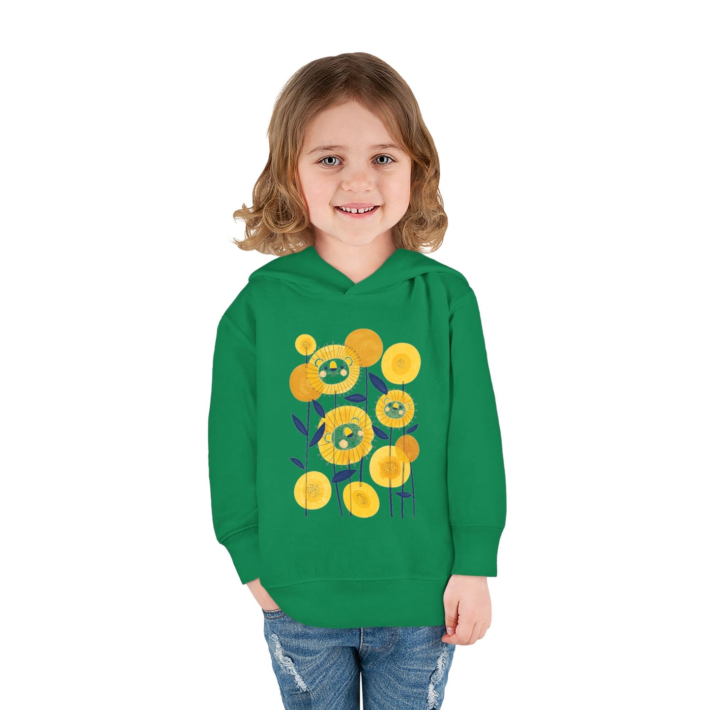 Smiling Flower Garden Toddler Hoodie