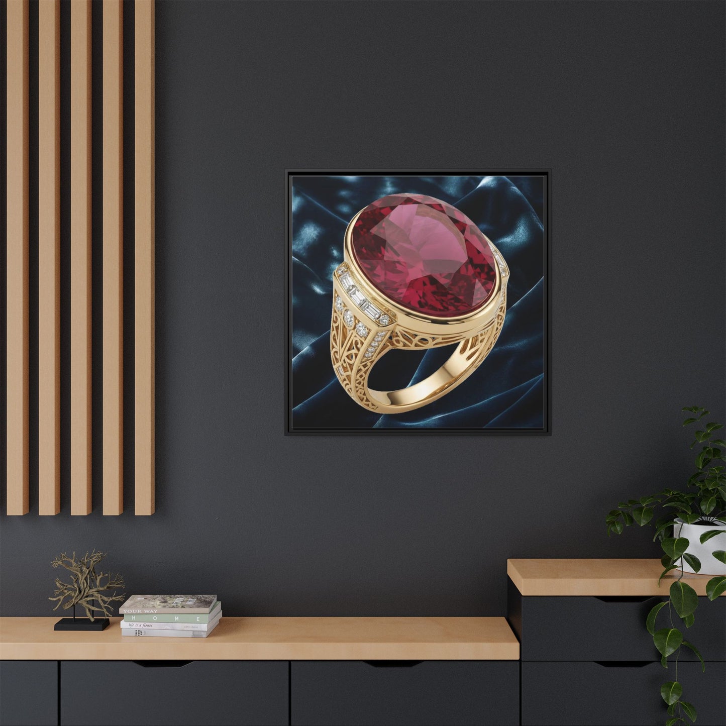 Midnight Velvet Ruby Canvas