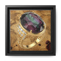Alexandrite Ring Portrait Framed Canvas