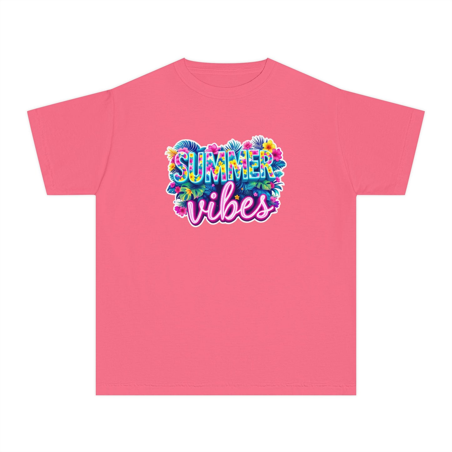 Summer Vibes Floral Youth Tee