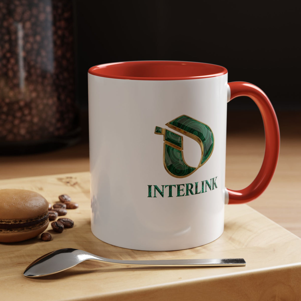 Malachite Vein Interlink Two-Tone Ceramic Mug