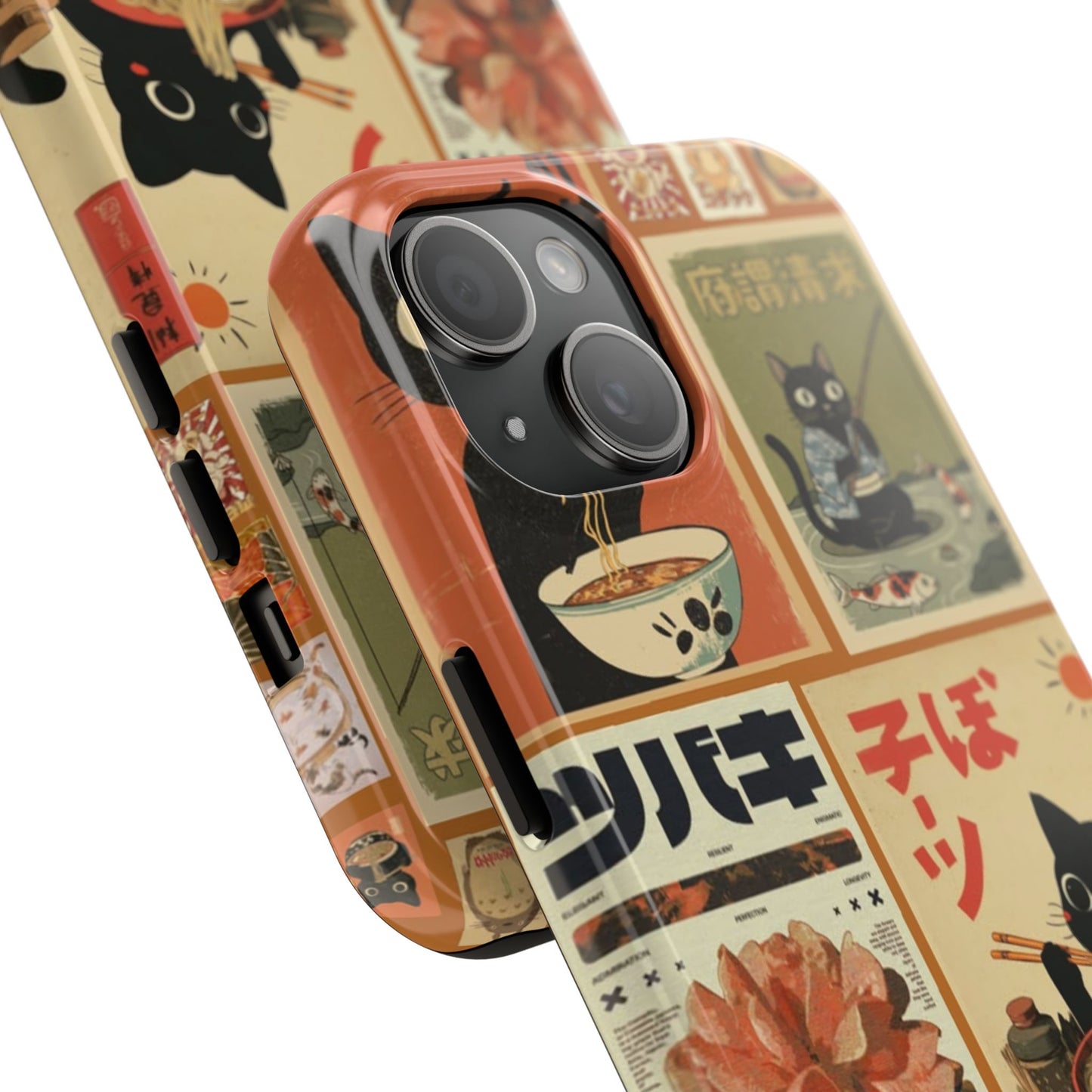 Retro Cat Collage Apple Phone Case