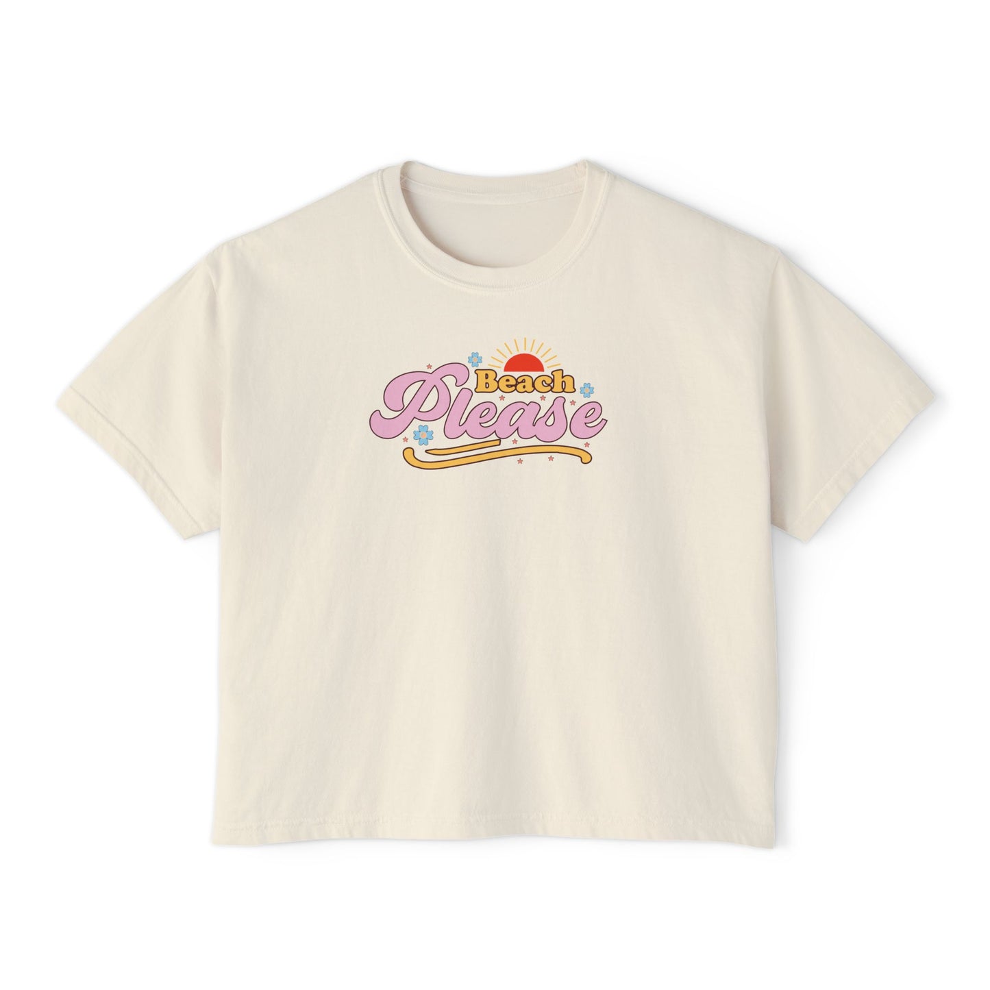 Beach Please Boxy Tee
