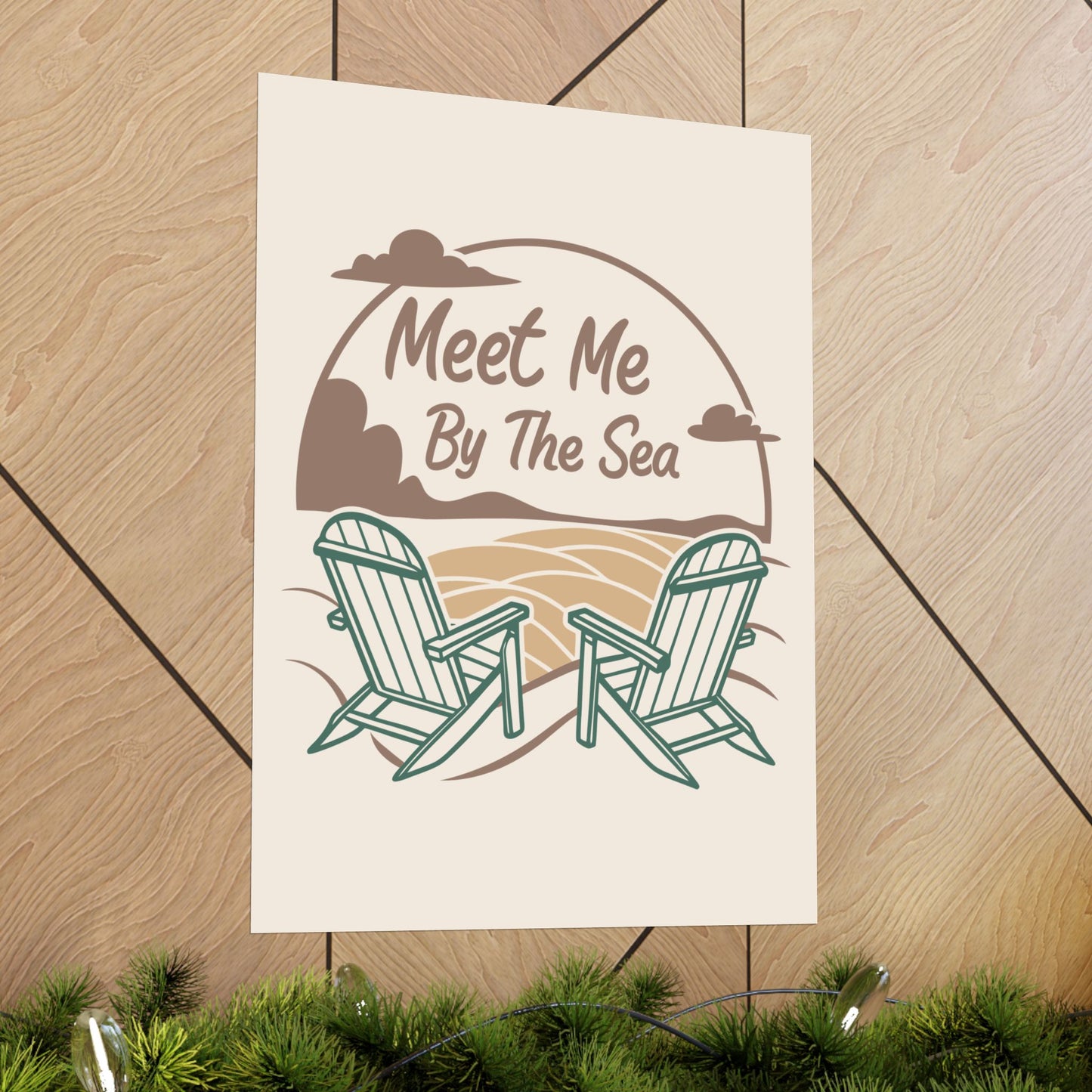 Meet Me By The Sea Coastal Matte Poster