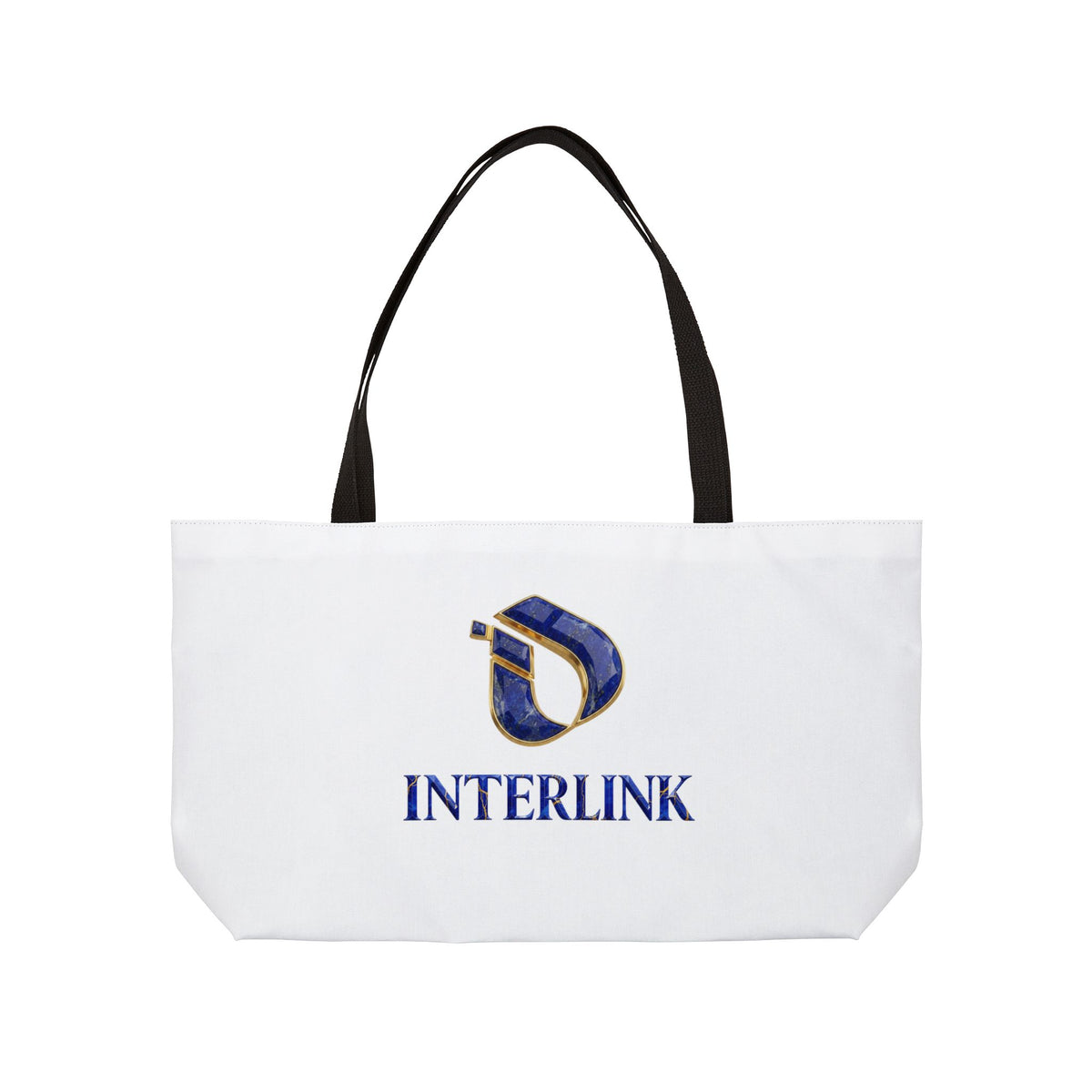 Lapis Lazuli Crest Interlink T-Bottom Tote Bag