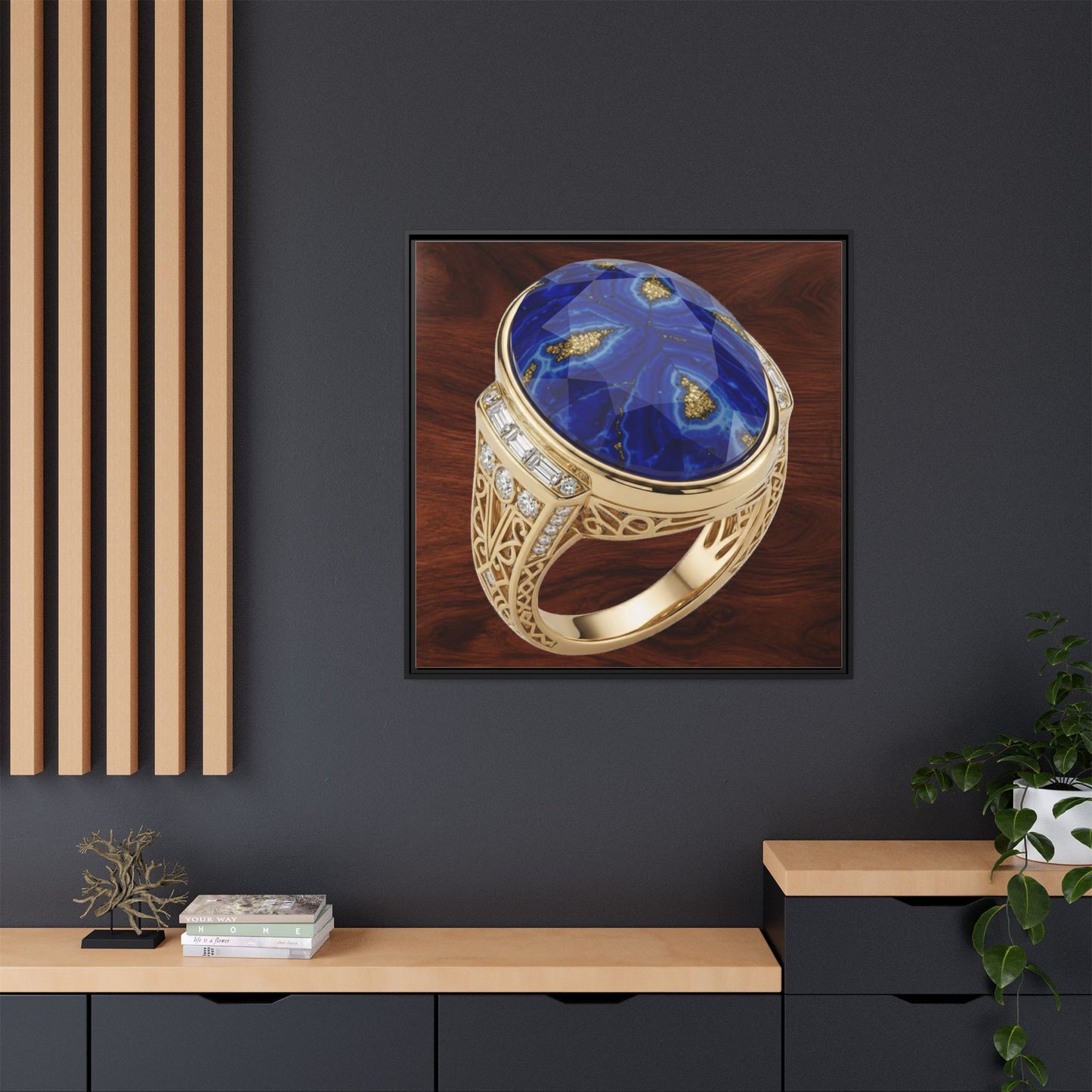 Lapis Walnut Showcase Canvas