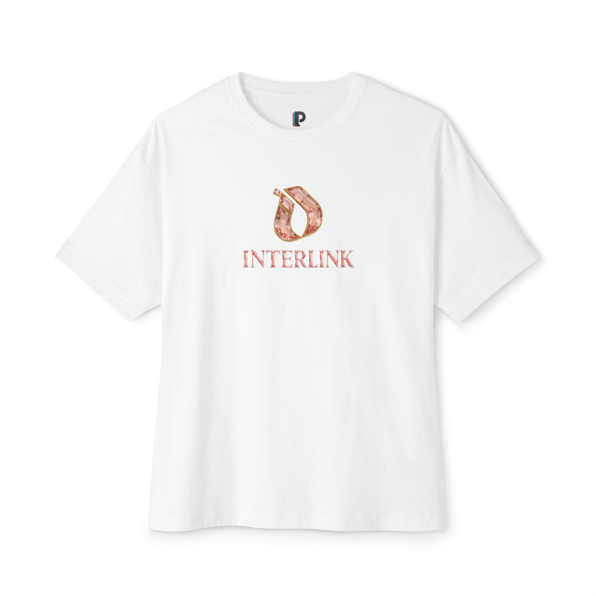 Morganite Rose Interlink Front Logo Boxy Tee