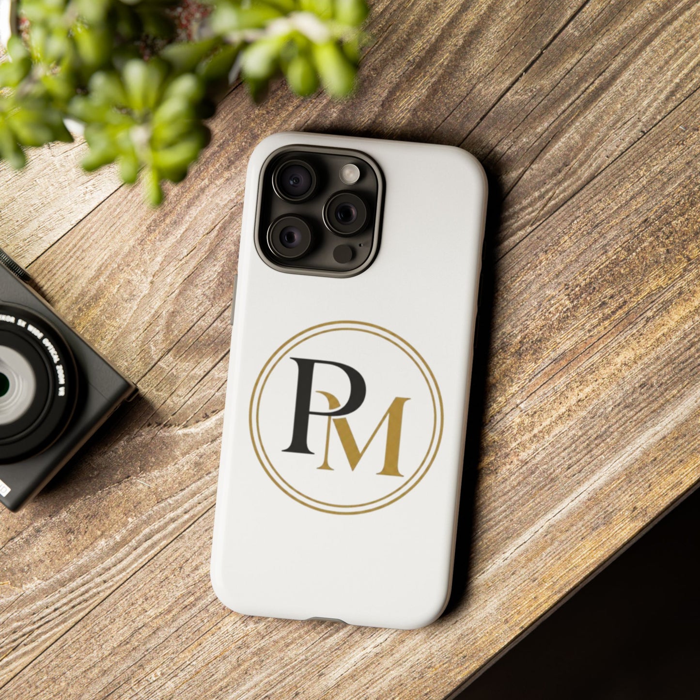 PM Monogram Apple Phone Case