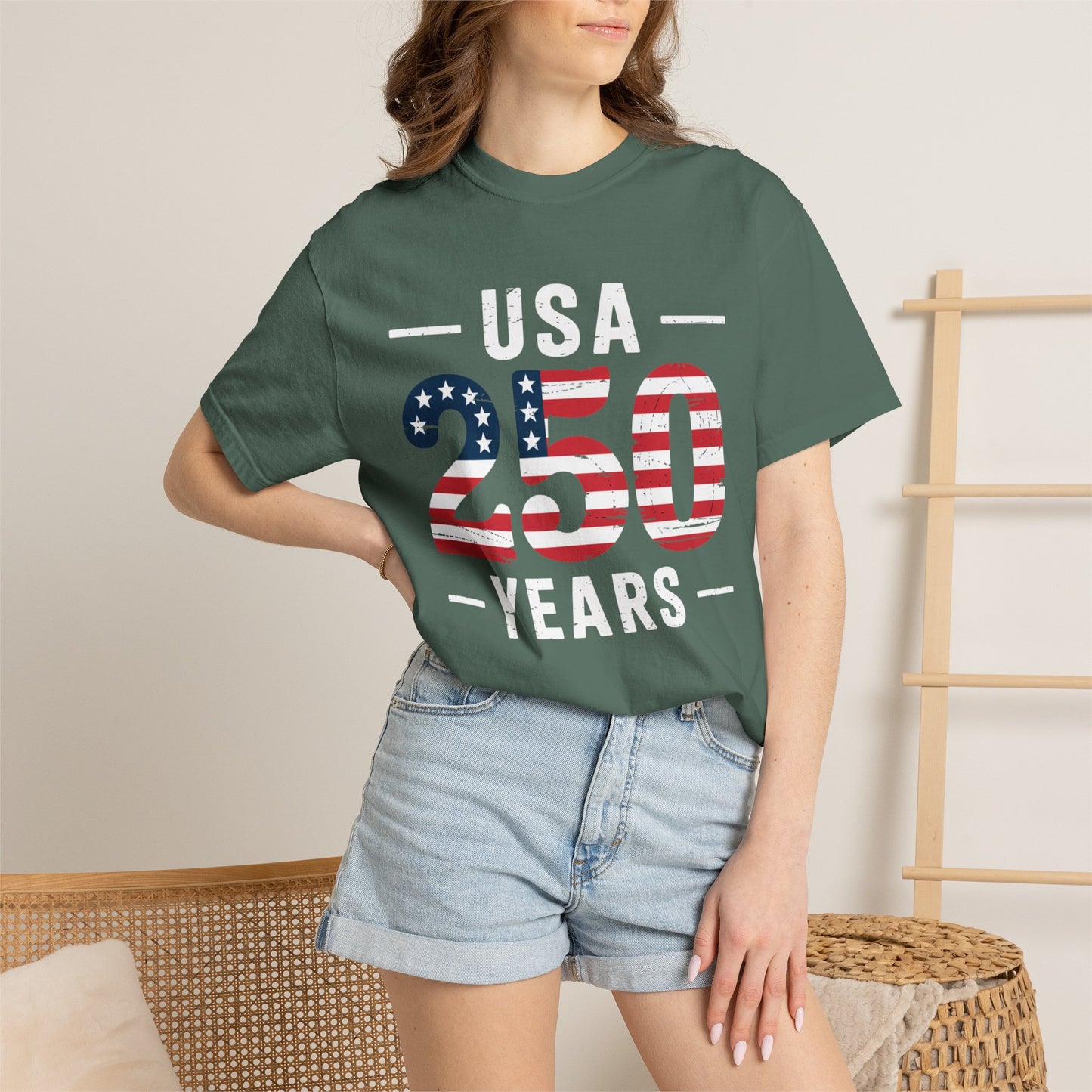 250 American Flag Graphic T-Shirt