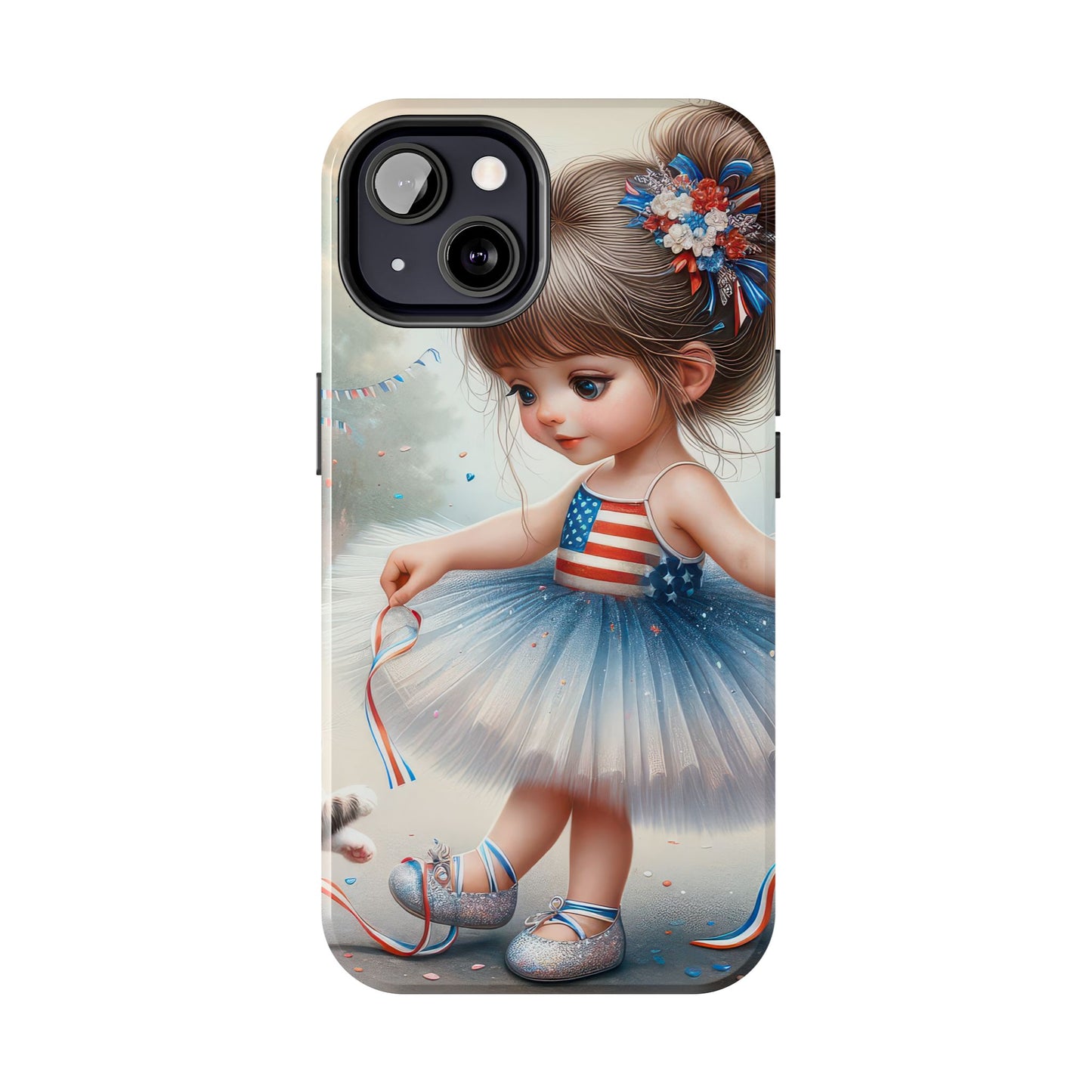 Little Patriot Girl Tough Phone Case