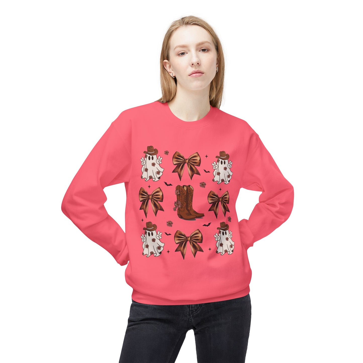 Autumn Floral Graphic Women's Crewneck Sweatshirt