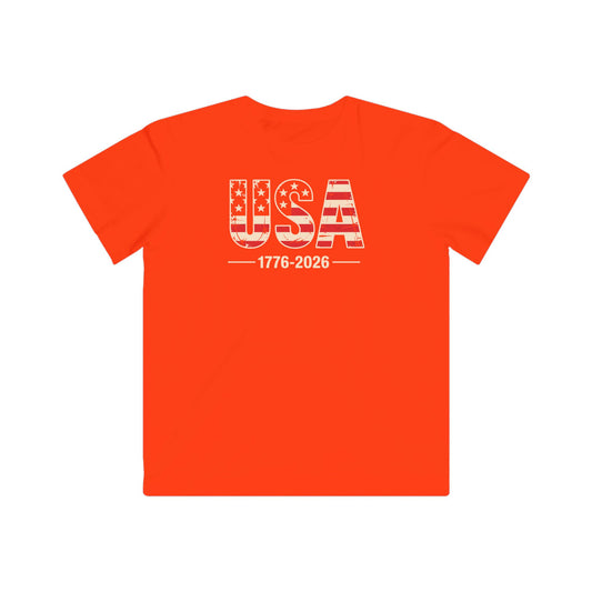 Youth USA 1776-2026 Patriotic Graphic T-Shirt