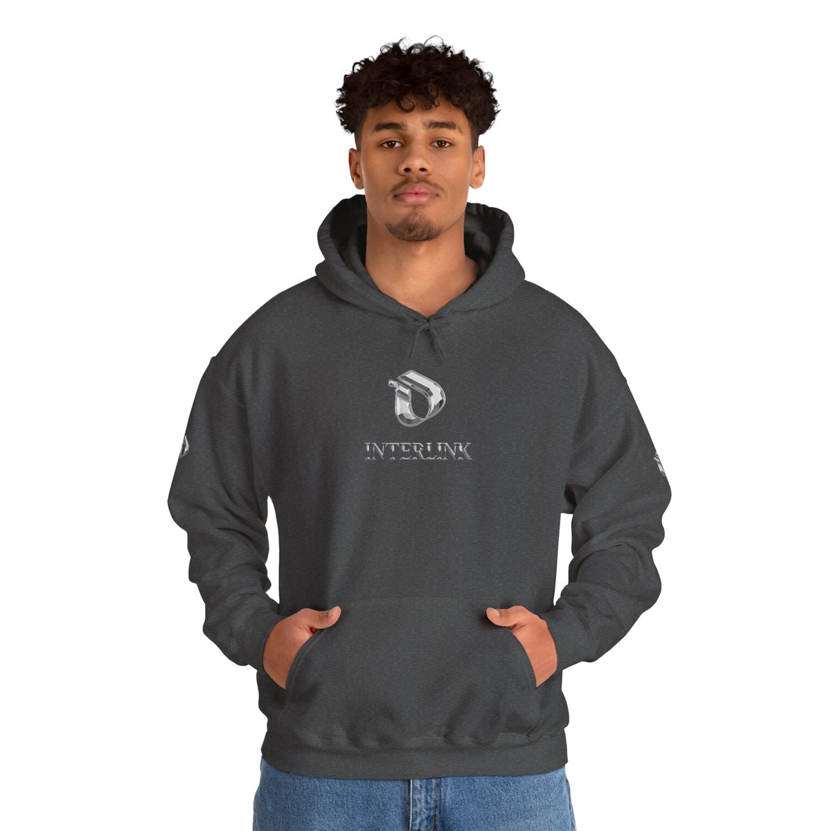 Silver Prism Interlink Pullover Hoodie