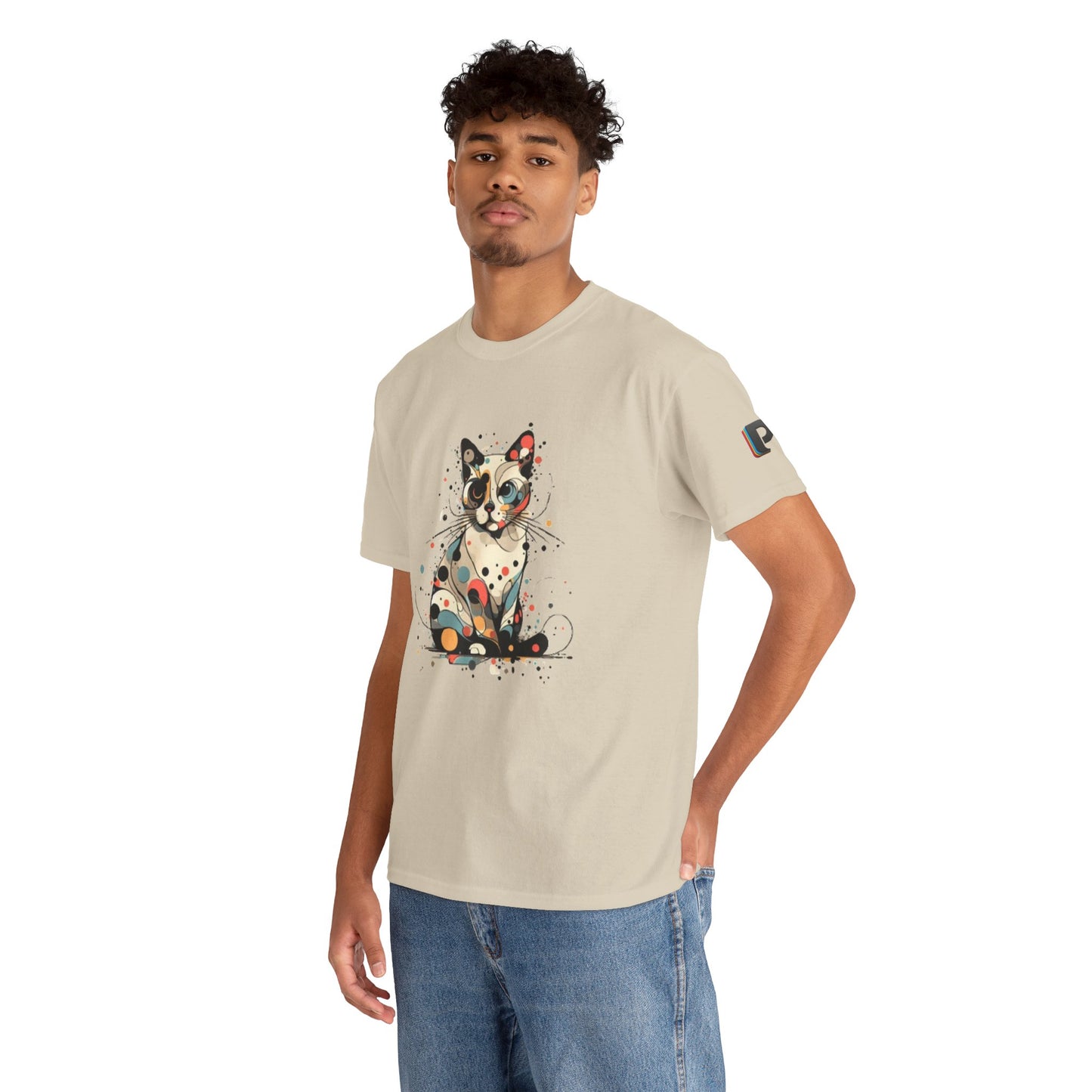 Patchwork Cat Graphic Men’s Tee