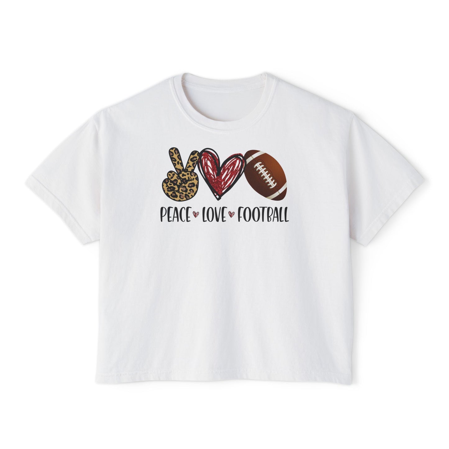 Football Heart Boxy Tee