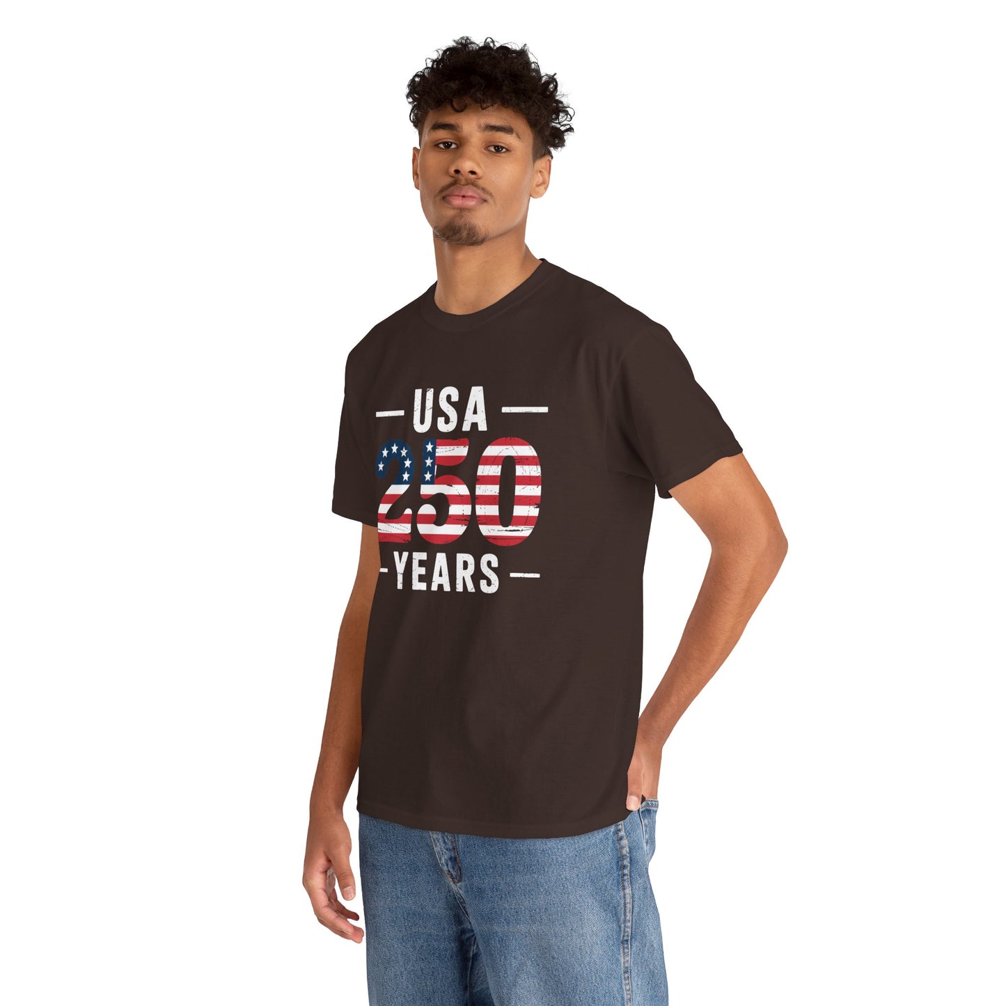 USA 250 Years Patriotic Flag Graphic T-Shirt