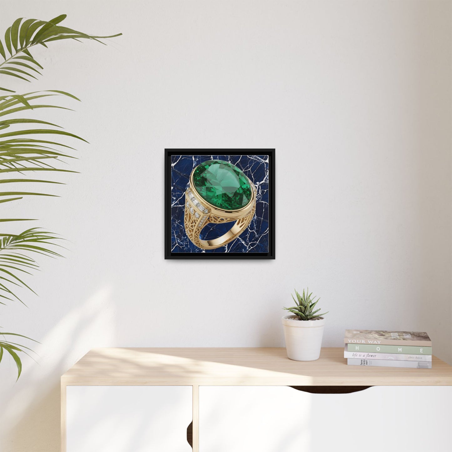 Azure Vein Emerald Canvas