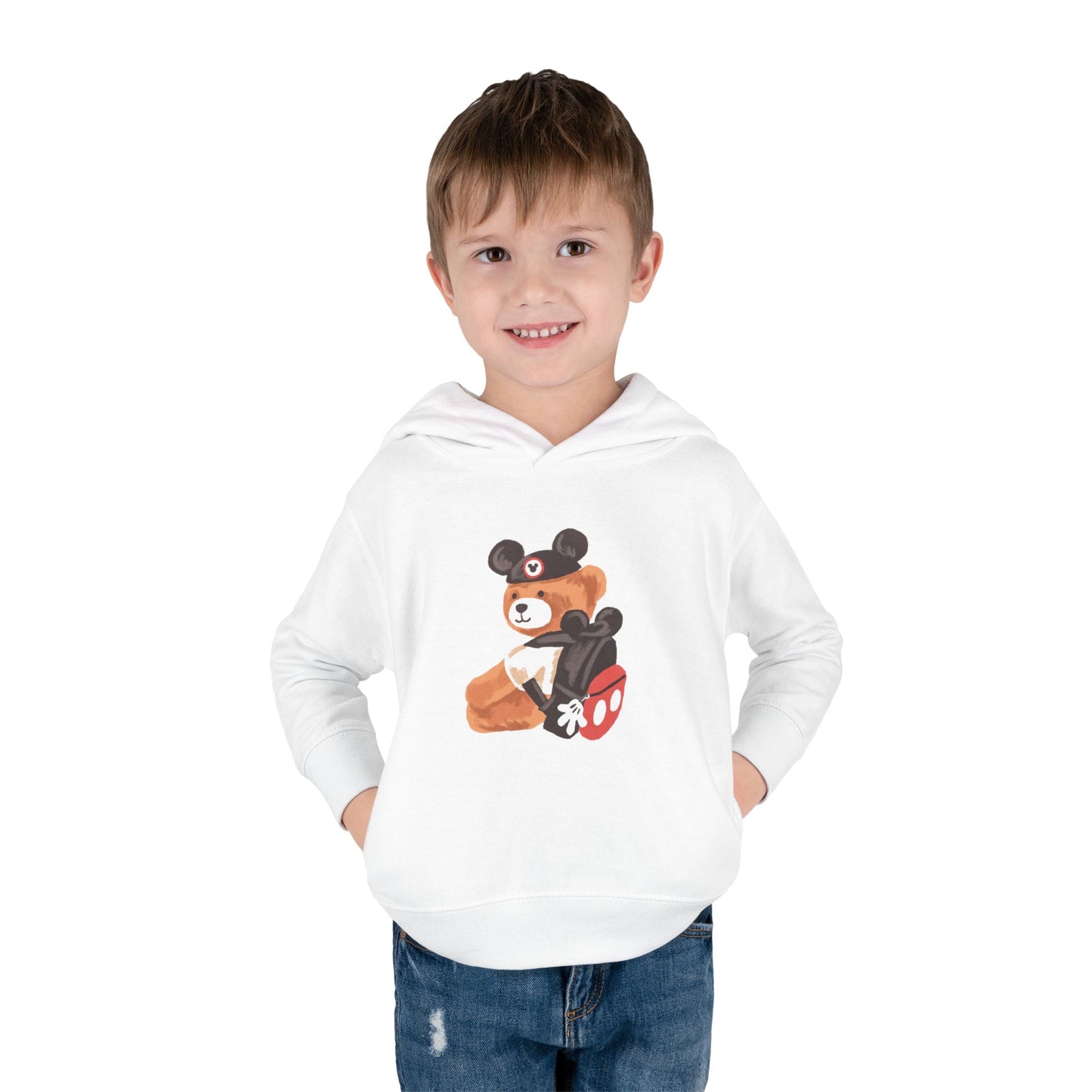 Playful Teddy Bear Toddler Pullover Hoodie