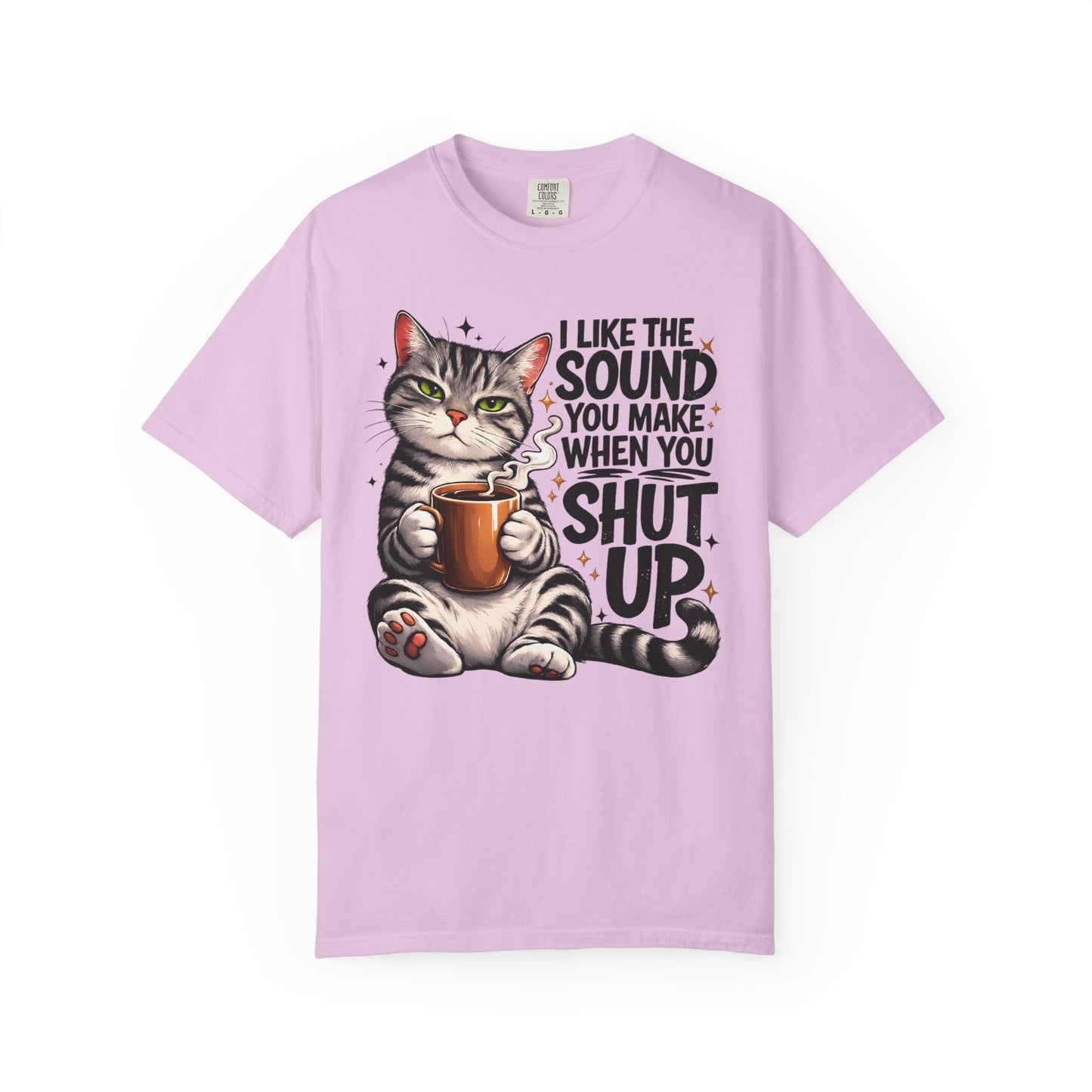 Sarcastic Cat Coffee Graphic T-Shirt