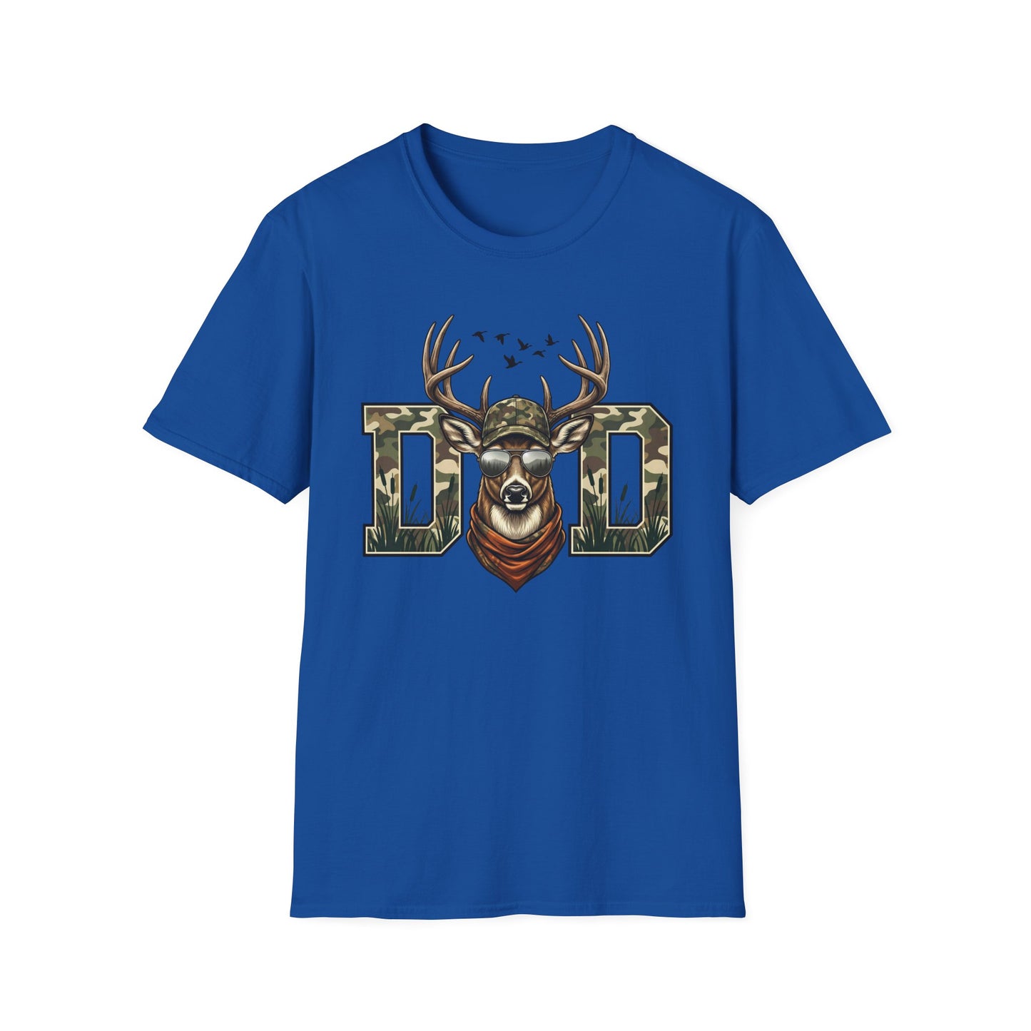 Dad Camo Deer Graphic T-Shirt