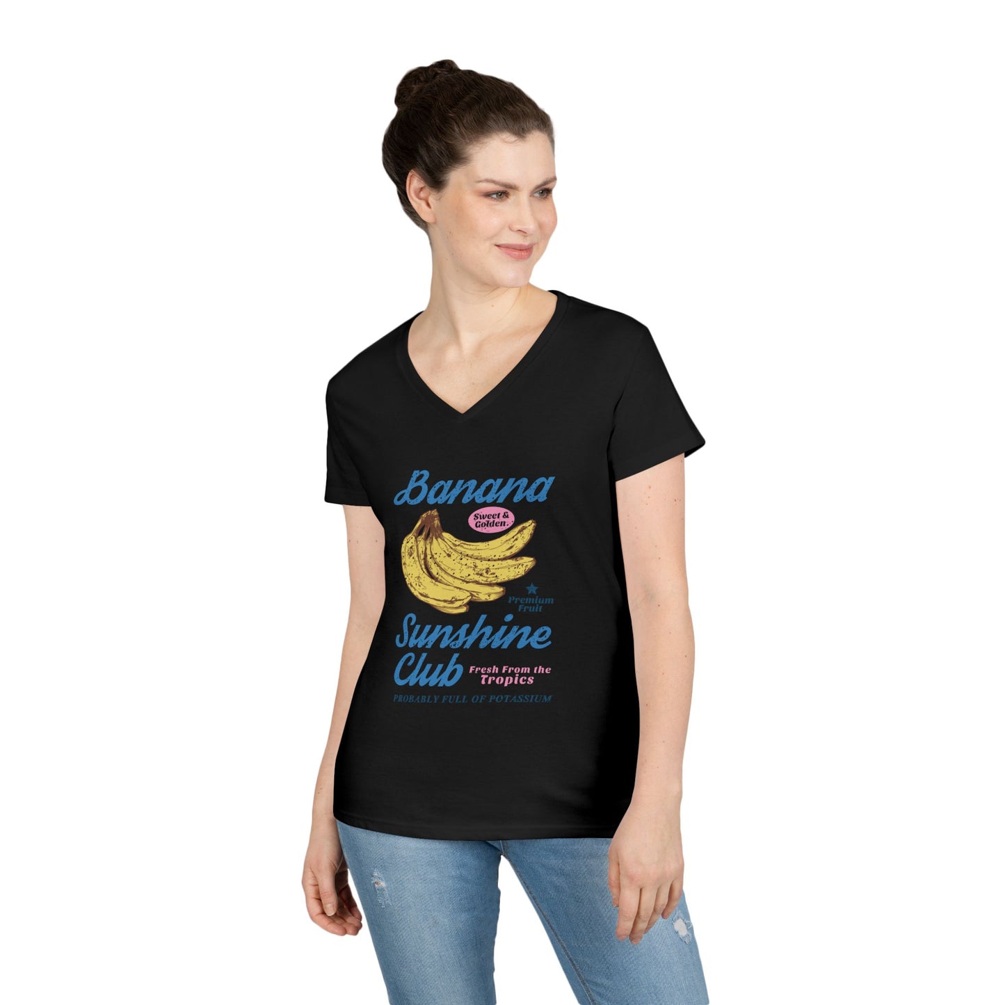 Banana Sunshine Club Women's V-Neck Tee