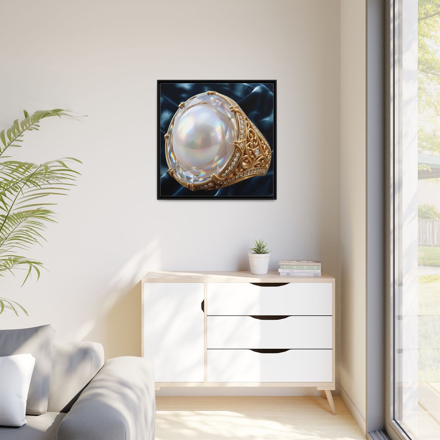 Luminous Pearl Ring Canvas