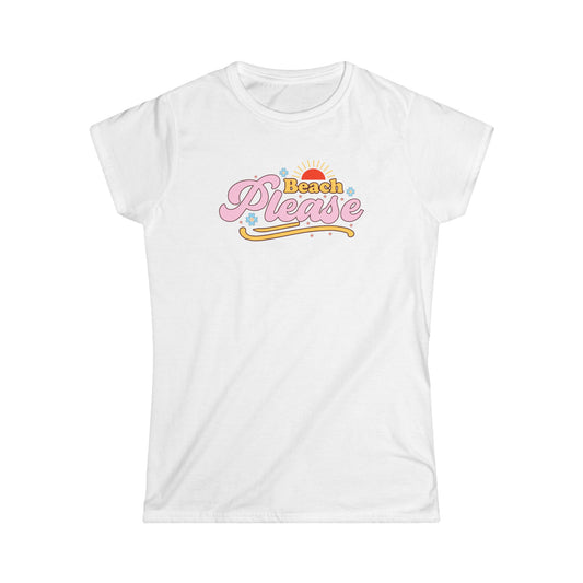 Beach Please Retro Sunset Tee