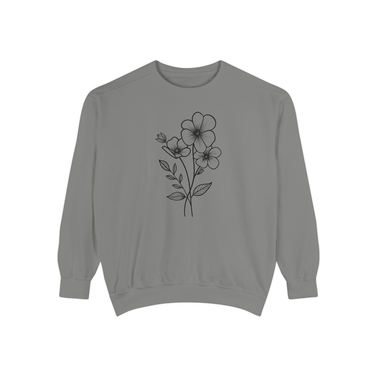 Minimal Botanical Crewneck Sweatshirt