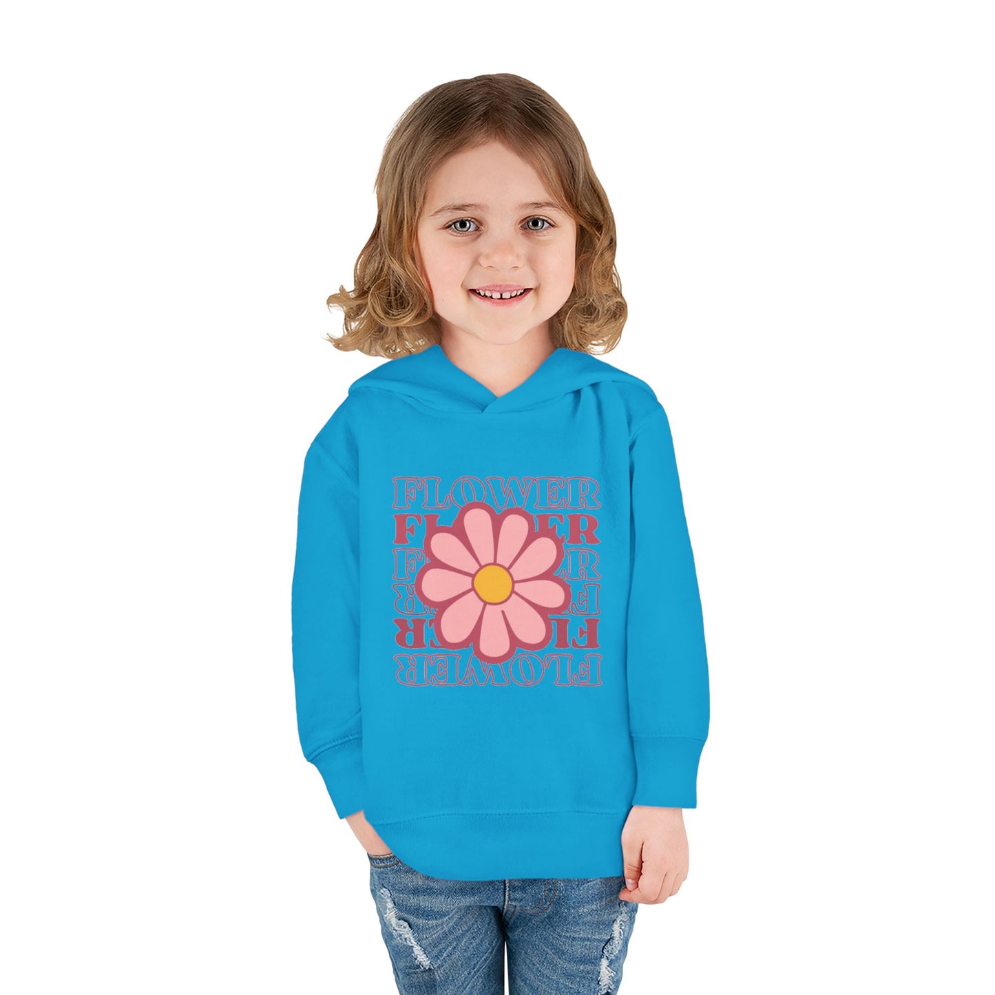 Retro Flower Typography Toddler Hoodie