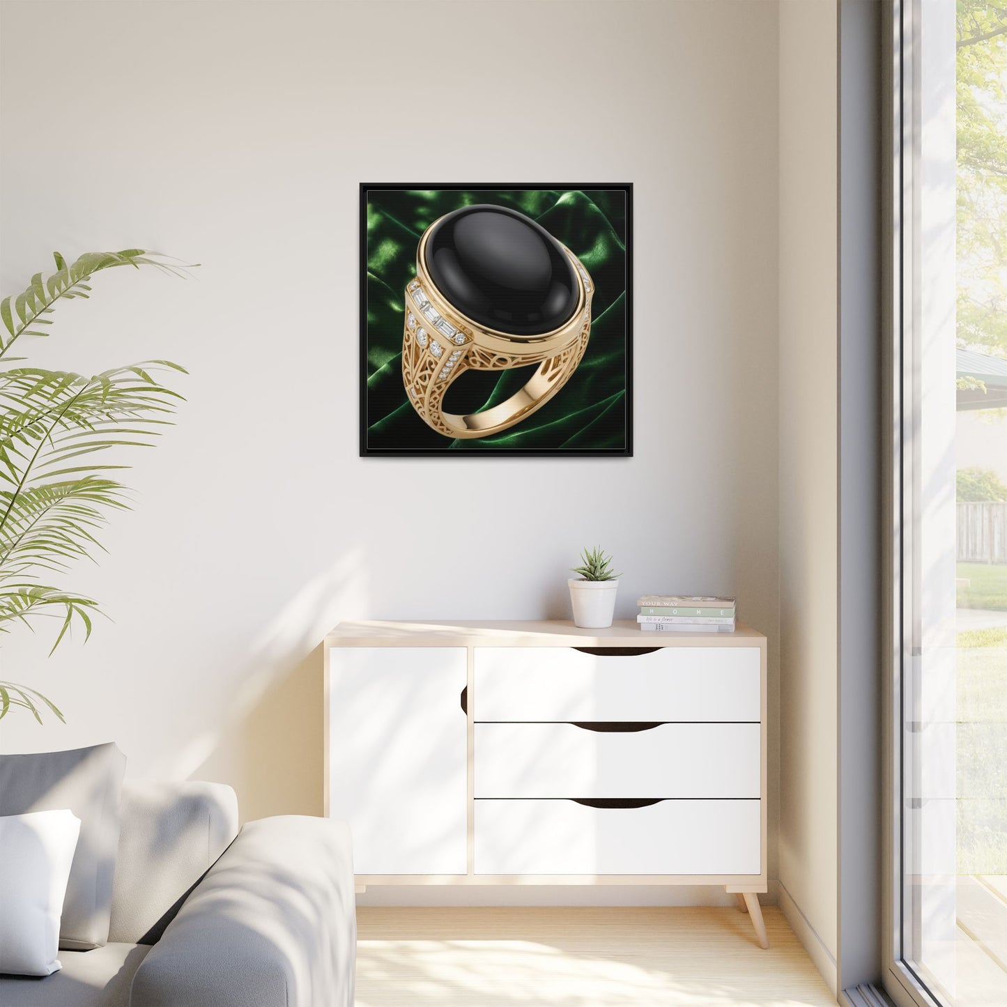Onyx Verdant Nocturne Ring Canvas