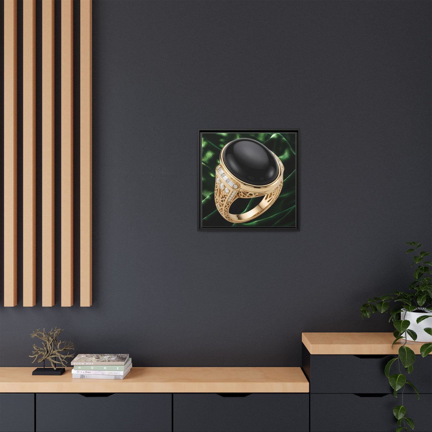 Onyx Verdant Nocturne Ring Canvas