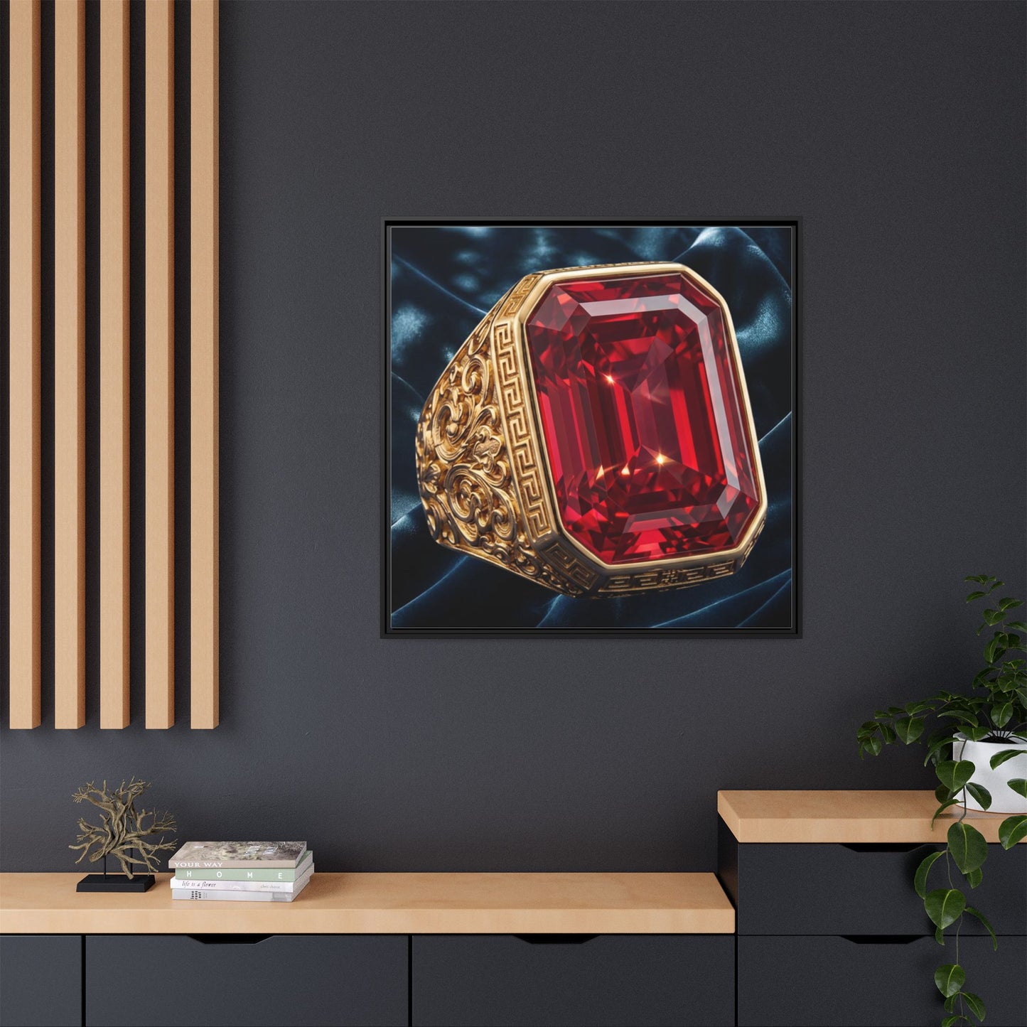Vintage Ruby Signet Ring Canvas
