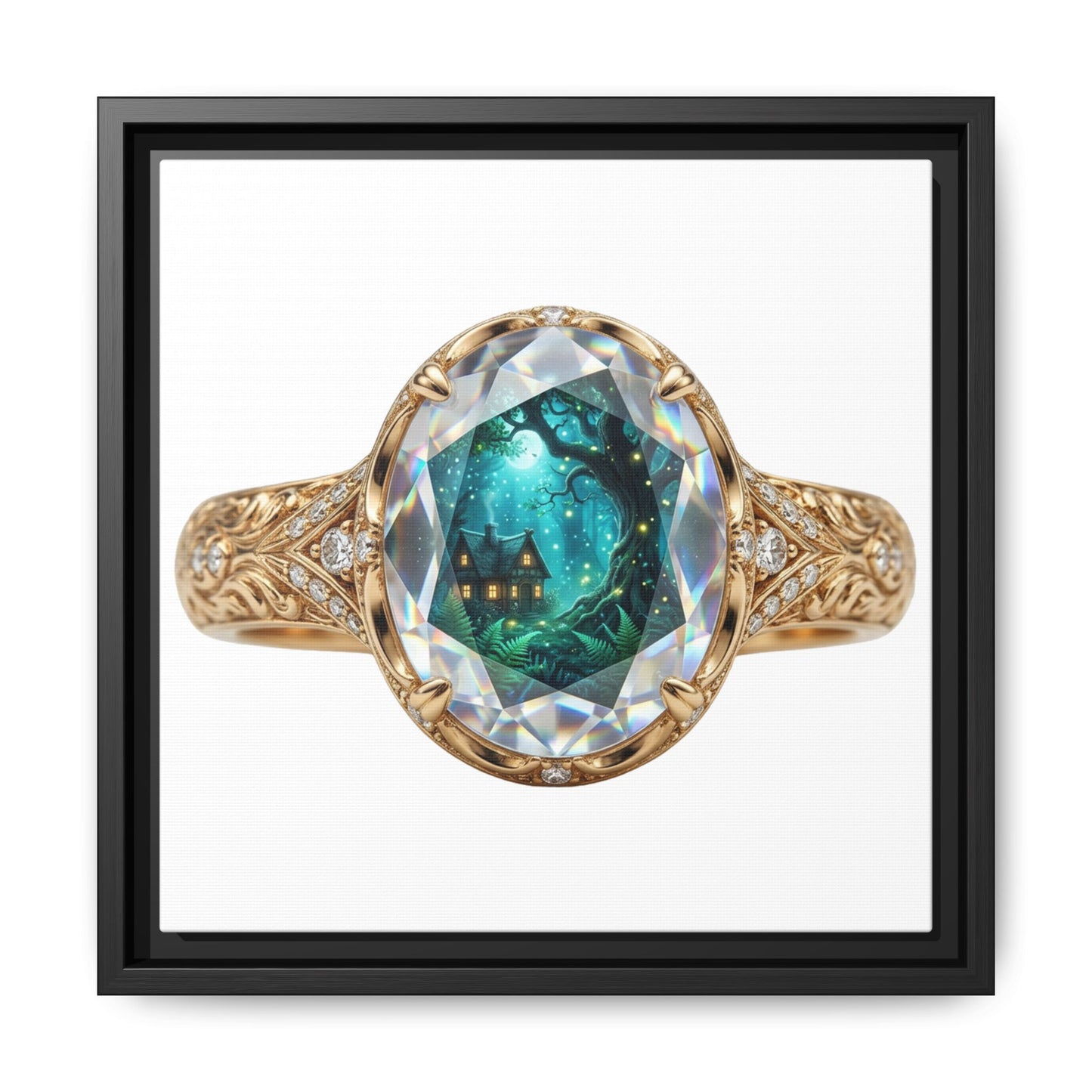 Emerald Radiance Signet Canvas