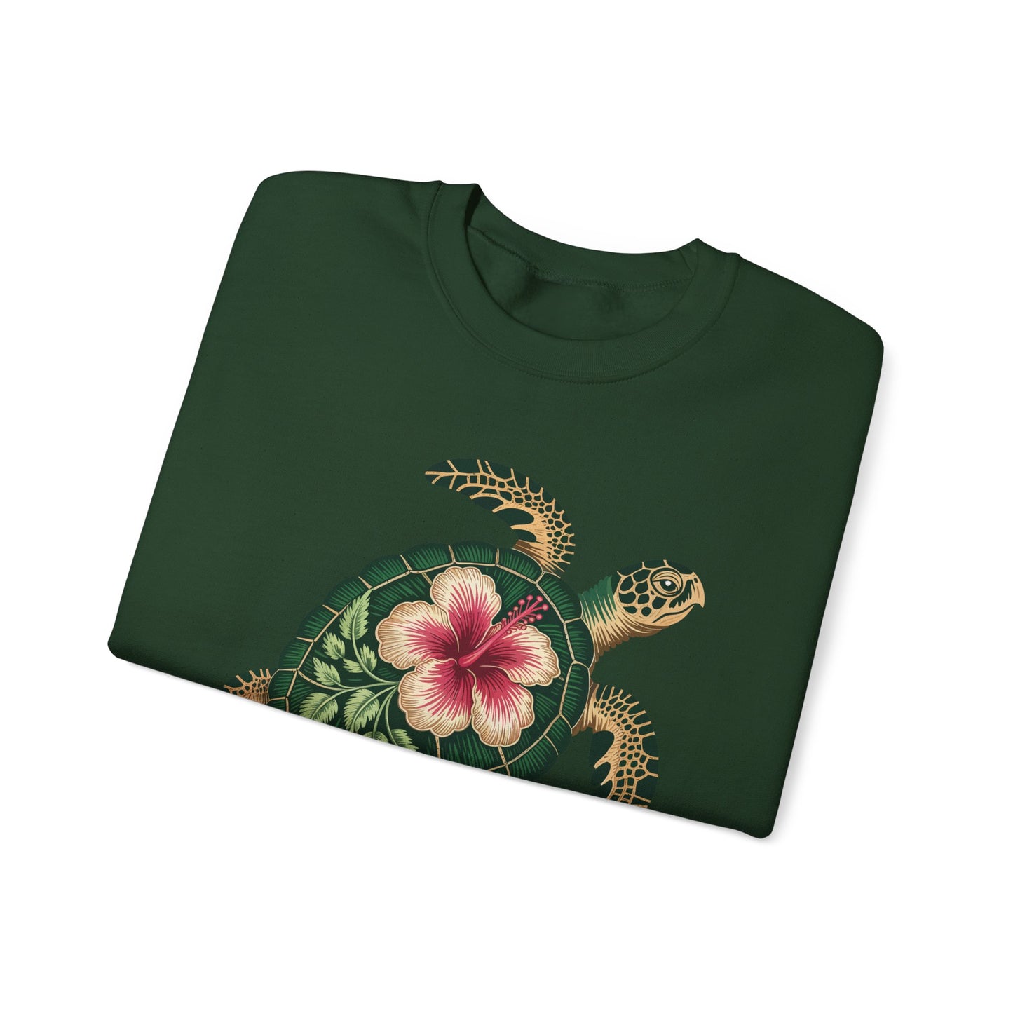 Sea Turtle Floral Graphic Women's Crewneck Sweatshirt