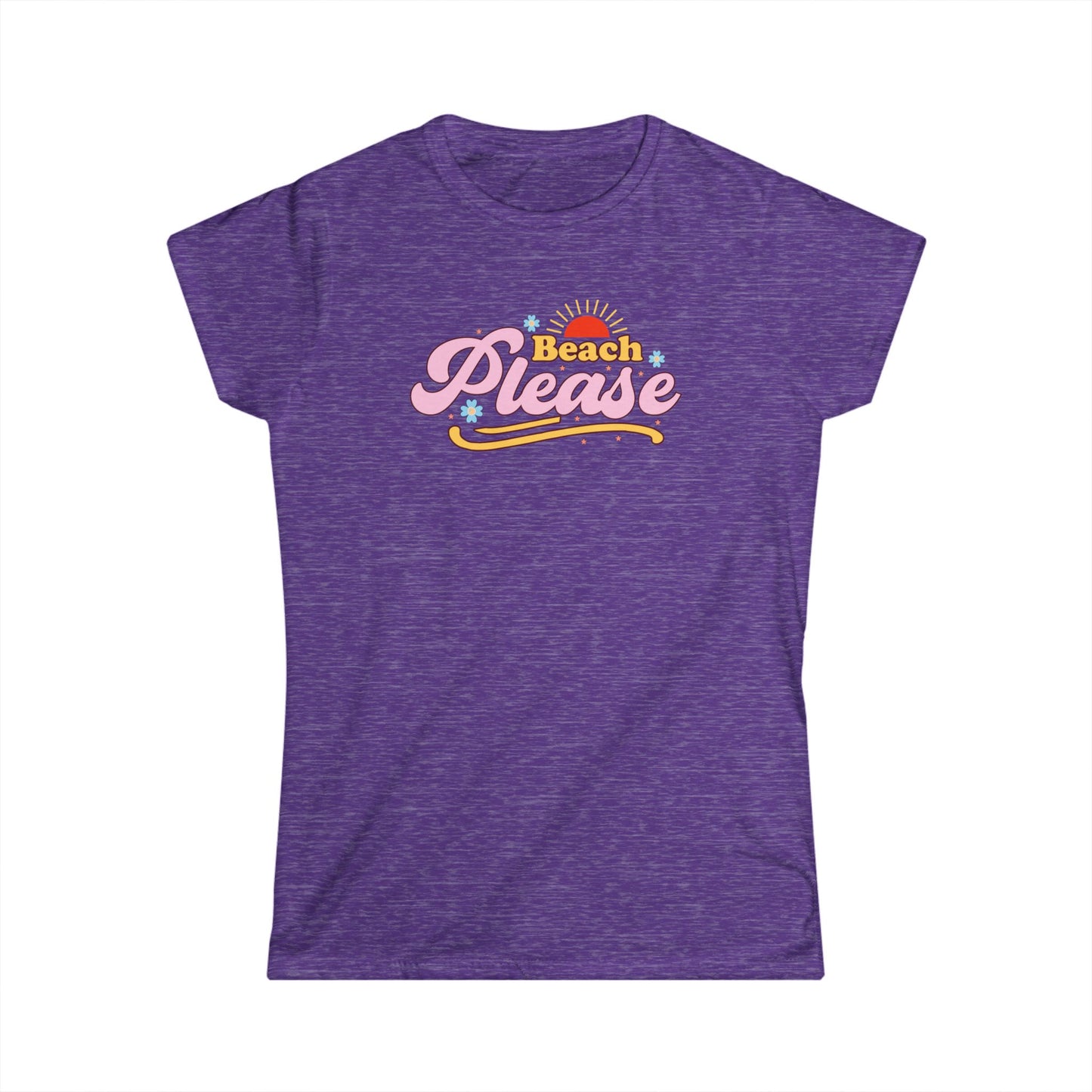 Beach Please Retro Sunset Tee