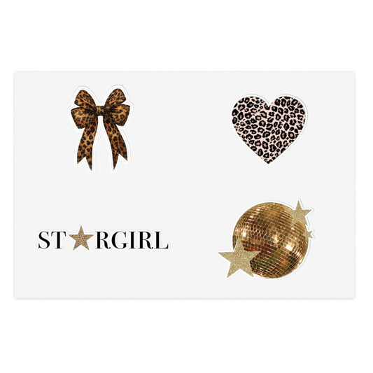 Leopard Star Girl Sticker Sheet