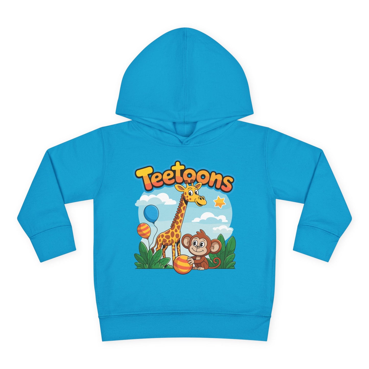 Giraffe and Monkey Toddler Pullover Hoodie