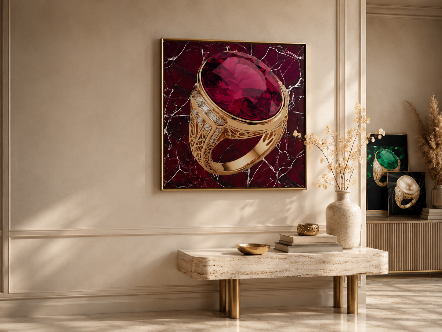 Gilded Gemstone Art